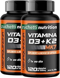 Vitamina d3 k2 mk7 D3 2000 Ui k2 d3 120mcg 240 Cápsulas Zuchetti nutrition