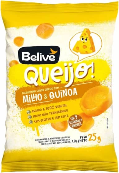 Salgadinho Kids sabor Queijo Sem Glúten Sem Leite Belive 25g