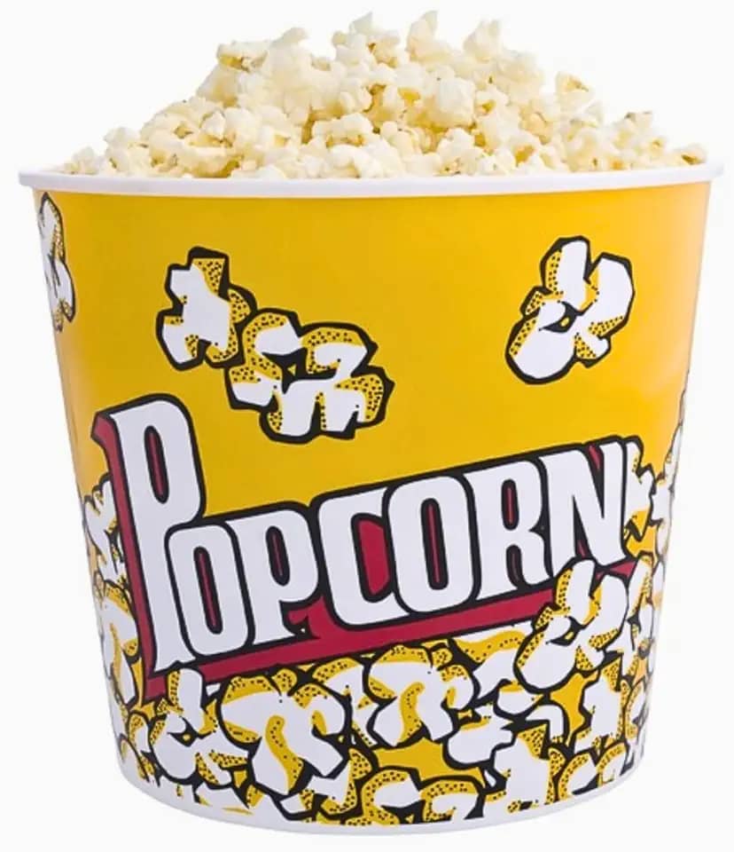 Balde de Pipoca Popcorn 3 Litros Plastico 18x18cm Tamanho Grande Para Pipoca Filme Uma Unidade Decorado Tamanho Grande (3 Litros)