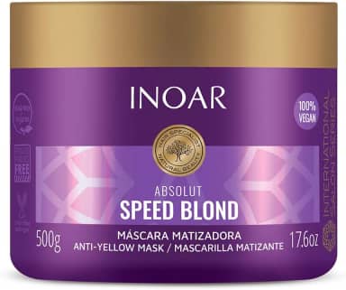 Inoar, Absolut Speed Blond, Máscara, Hidratação, Brilho E Neutralização Para Loiros Impecáveis - 500g