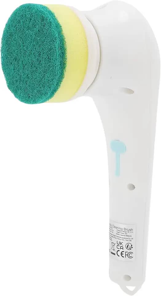 Cffuvros Lavador de Piso Rotativo Elétrico com Cinco Cabeças de Escova Intercambiáveis com Poderosa Ação de Limpeza de 360 ° de Rotação para a Limpeza do Banheiro, Piso e Janel