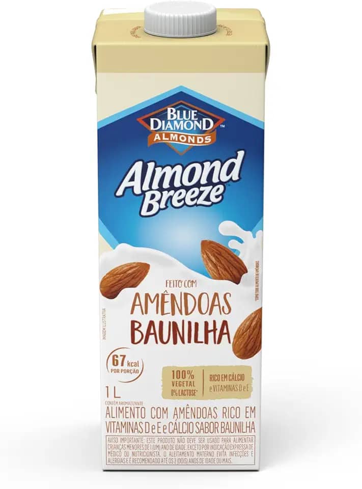 Piracanjuba Almond Breeze Alimento Com Amêndoas Rico Em Vitamina E E D E Cálcio Sabor Baunilha - 1L
