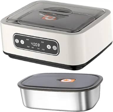 DimyFew Máquina de Iogurte Elétrica em aço Inoxidável para Casa, sem copo