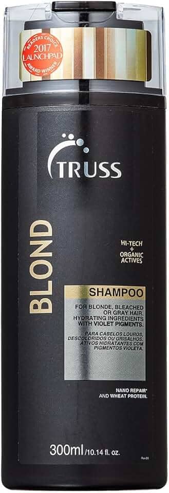 Truss Shampoo Blond | Neutraliza Amarelado e Hidrata Cabelos Loiros, Grisalhos e Descoloridos | 300ml