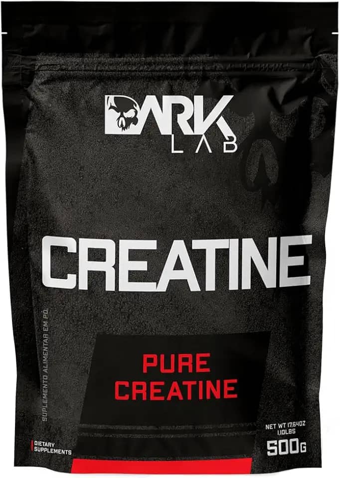 Creatina Pura Dark Lab 500g, Monohidratada 100% de Pureza, Sem Sabor