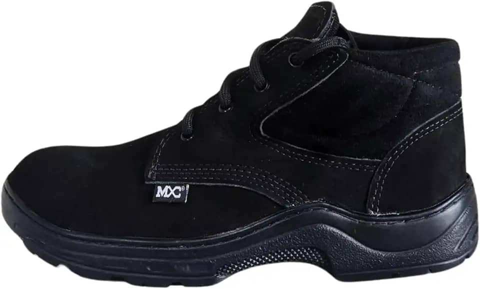 Coturno Botina Bota Couro Legitimo Trabalho EPI Segurança CA Bico PVC Masculino Feminino Unissex MXC BRASIL
