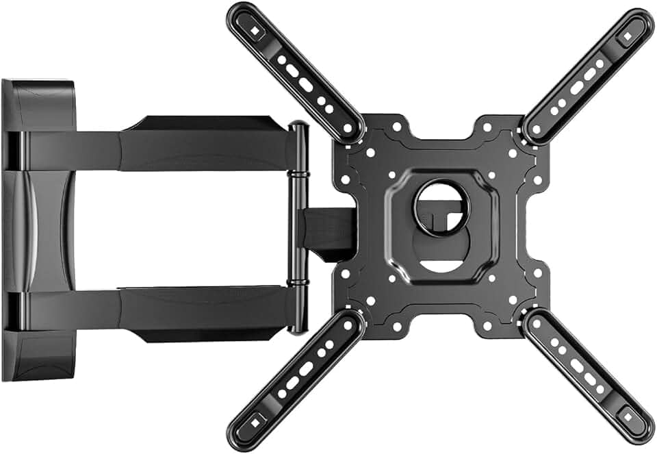 Suporte Articulado de Parede para TV, Ajuste Livre, Adequado para TVs Planas e Curvas de 16 a 63 Polegadas (VESA 400 x 400 Max), Suporta um Peso Máximo de 35 Quilogramas, Instalação Fácil (Preto)