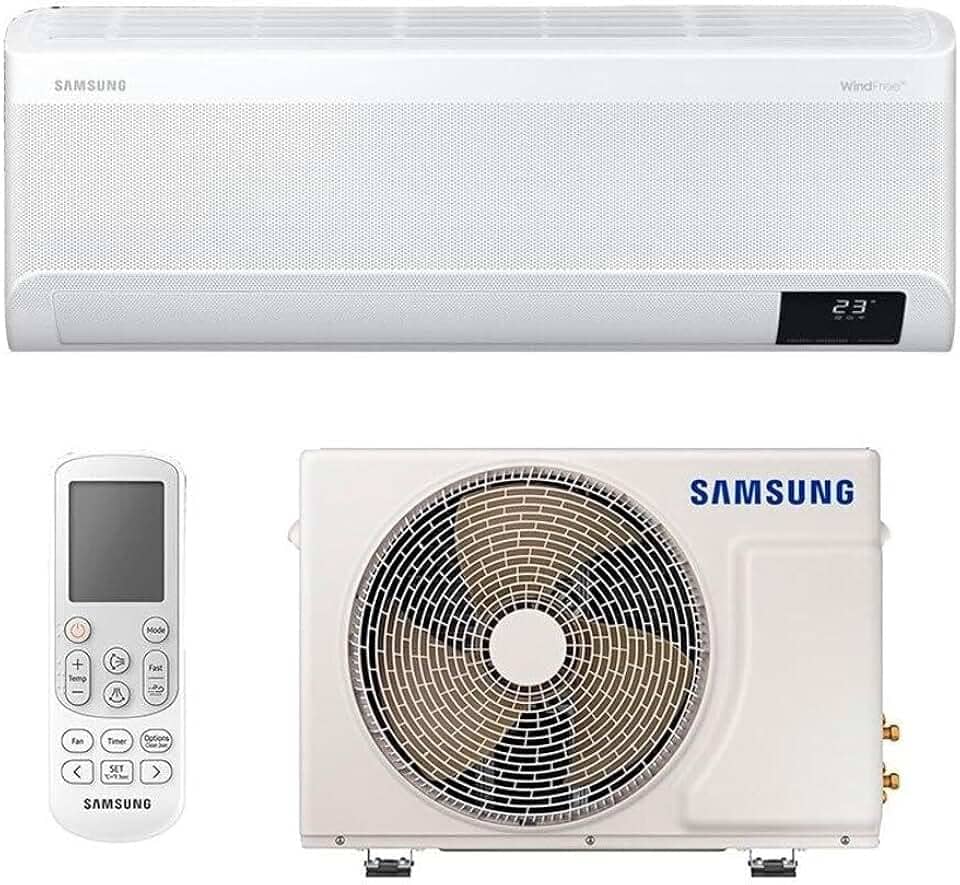 Ar-condicionado Split Inverter Samsung WindFree Connect Sem Vento 9.000 BTUS Frio 220V AR09CVFAMWKNAZ