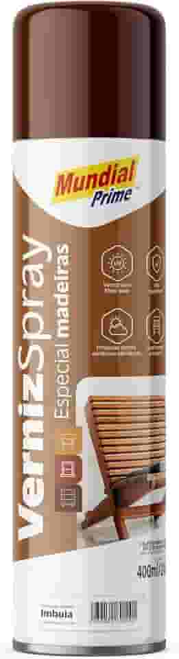 Verniz Spray Especial Madeira 400ml, MUNDIAL PRIME, Imbuia, AE0100157