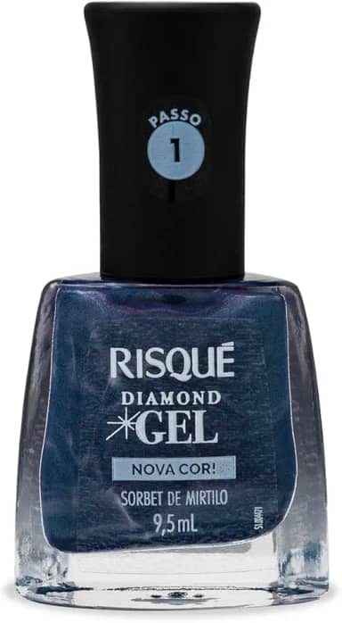 Risqué Esmalte Diamond Gel Sorbet de Mirtilo Metálico 9,5ml
