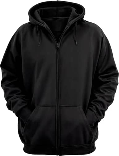 Moletom com Zíper Liso Sem Estampa Blusa de Frio Com Capuz Casaco Fechado Flanelado em Algodão Aberto Unissex Feminino Masculino Blusão