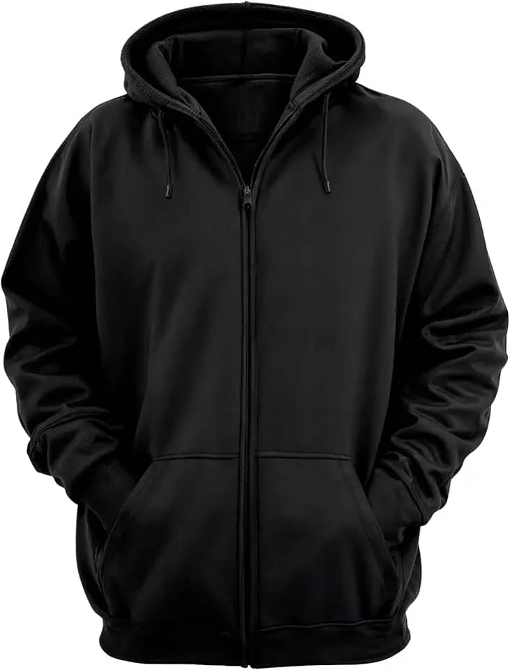 Moletom com Zíper Liso Sem Estampa Blusa de Frio Com Capuz Casaco Fechado Flanelado em Algodão Aberto Unissex Feminino Masculino Blusão