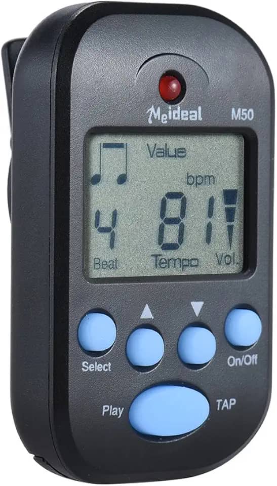 Professional Clip em Digital Beat Tempo Metronome LCD Screen Lightweight & Mini para violino Guitar Bass Musical Instrument Black