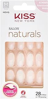 Kiss New York Unha Postiça Salon Natural Médio - Amendoada