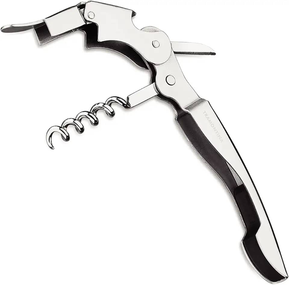 Saca Rolhas com Abridor e Corta Lacre Tramontina Harmoniza em Aço Inox