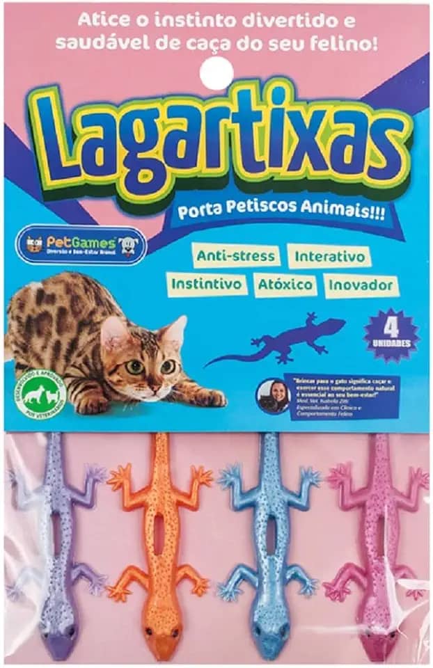 Pet Games Brinquedo Intuitivo Que Atiça De Maneira Divertida E Saudável O Instinto De Caça Dos Felinos - Para Gatos Lagartixas