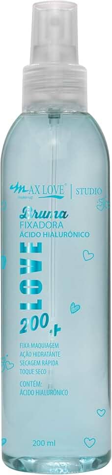 Bruma Fixadora MAXLOVE - Fixador de Maquiagem com Ácido Hialurônico, 200ml - Hidrata e Tira o Aspecto de Pó, Pele Viçosa