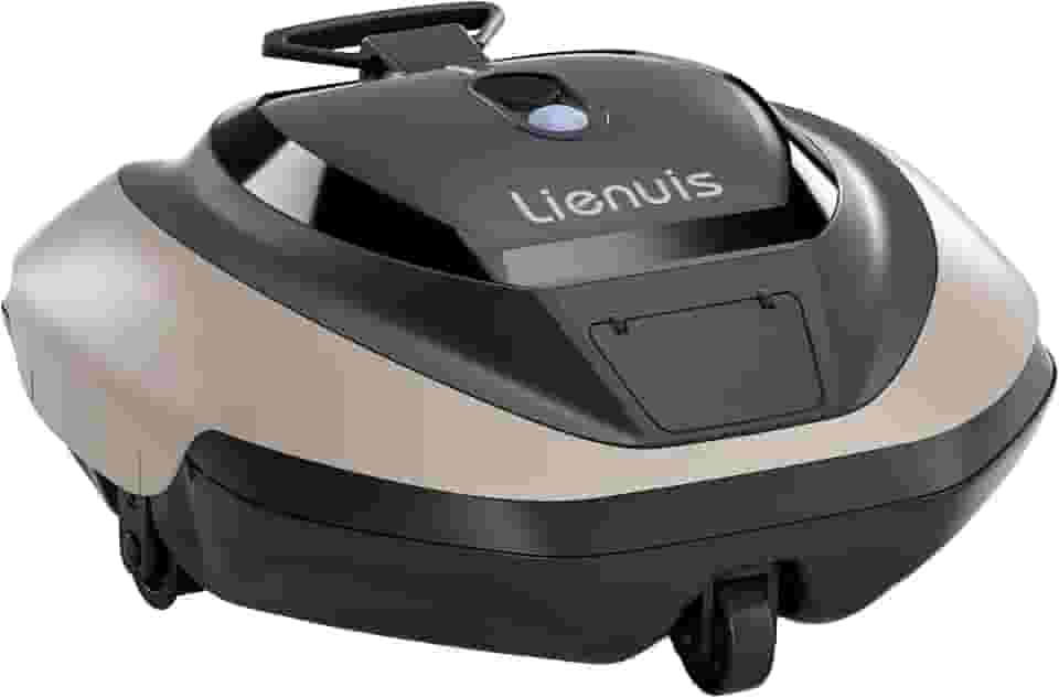 Lienuis Aspirador de Piscina Robótico, Robô Aspirador de Piscina para Até 850 Pés Quadrados, 90 Minutos de Autonomia, Robô Aspirador de Piscina Sem Fio com Sucção Potente, Dirtlock Tech, Estacionament