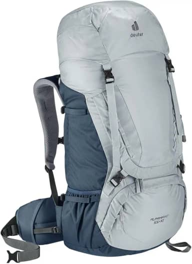 Deuter, Mochila Cargueira Alpamayo 55+10 Litros para Trekking, Viagens e Caminhadas Longas, Cinza.