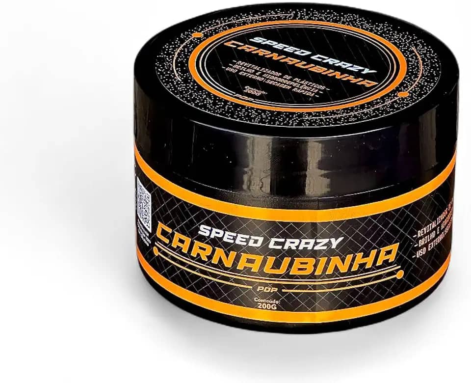 Carnaubinha Cera Revitalizadora de Plásticos 200g Não Sai Com Água Speed Crazy