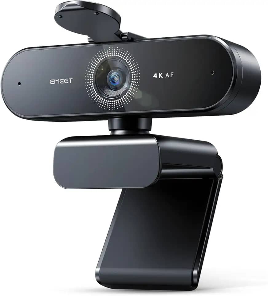 EMEET Webcam NOVA 4K para PC - Ultra 4K HD, foco automático PDAF, microfones com cancelamento de ruído duplo, FOV de 73°, correção automática de luz, USB-A, capa de privacidade, ideal para reuniões de