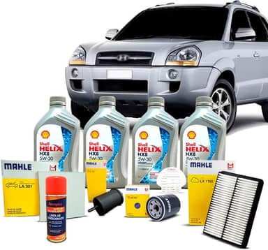 Kit Revisao 4 Litros Oleo Shell 5W30 API SP Sintético + Filtros Tucson 2.0 Flex 2012 até 2017