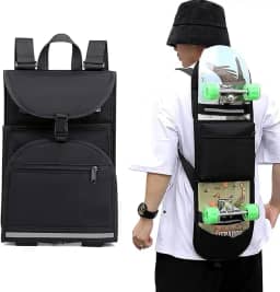 Elolicu Mochila para Skate, Bolsa Dobrável para Viagem, Bolsa para Skate, Bolsa para Skate Regular, Alças Ajustáveis para Skate Elétrico, Tendência Universal de Rua, Meninas E Meninos