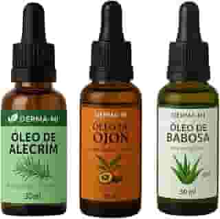 Kit 3 Óleos Vegetais 100% Puro – Babosa, Ojon e Alecrim | Crescimento, Hidratação e Restauração Capilar