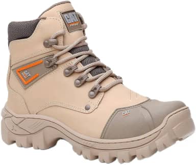 Botina Feminina Bota Coturno De Segurança Trabalho Epi Com C.a Original (AREIA, BR, Adulto, Numérico, 37)