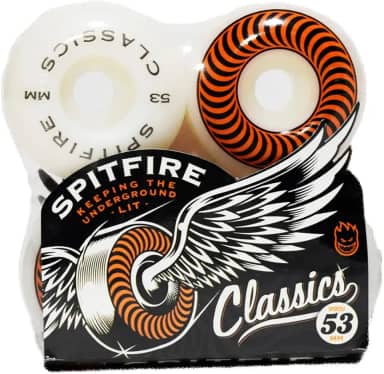 Spitfire Rodas de skate série clássica - Conjunto de 4, 53 mm - Laranja