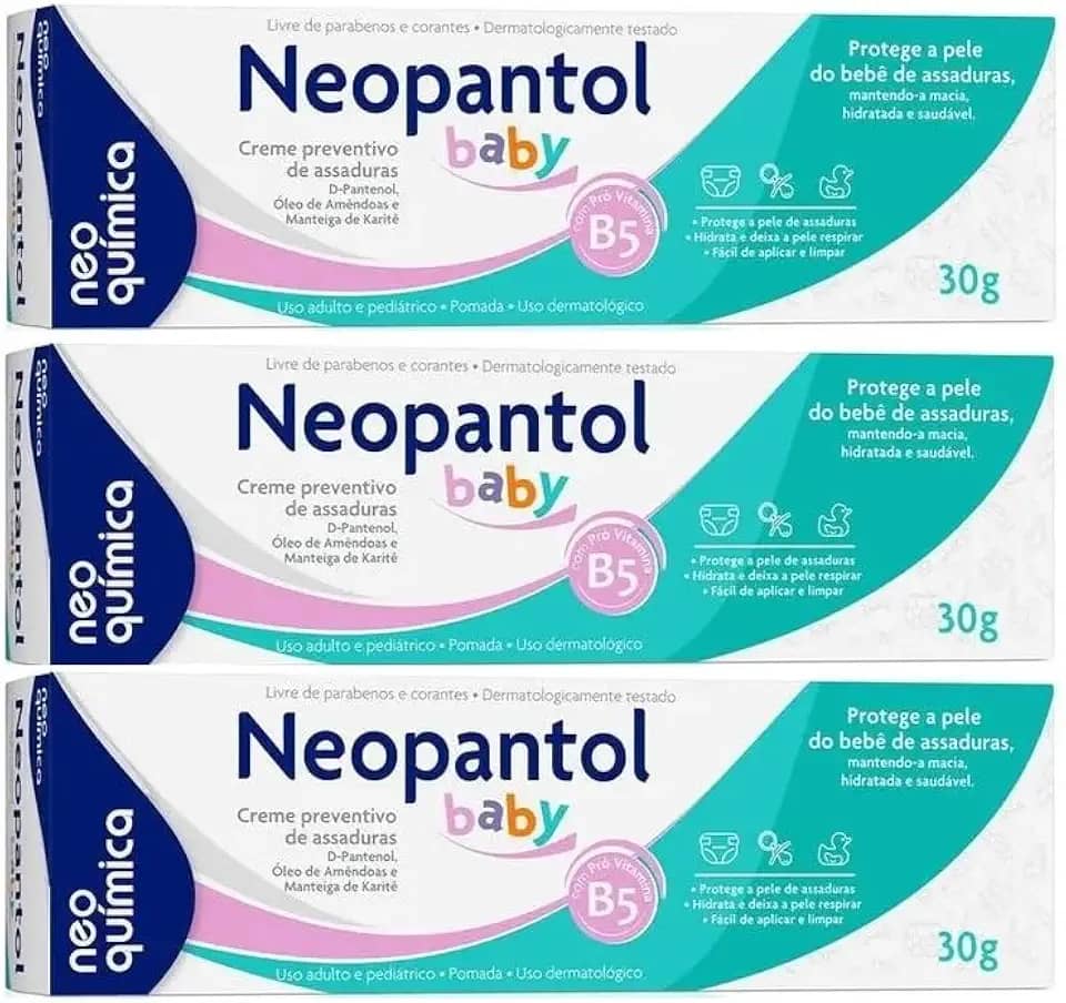 Kit 3 Pomada Para Assaduras Neopantol 30g - Neo Química