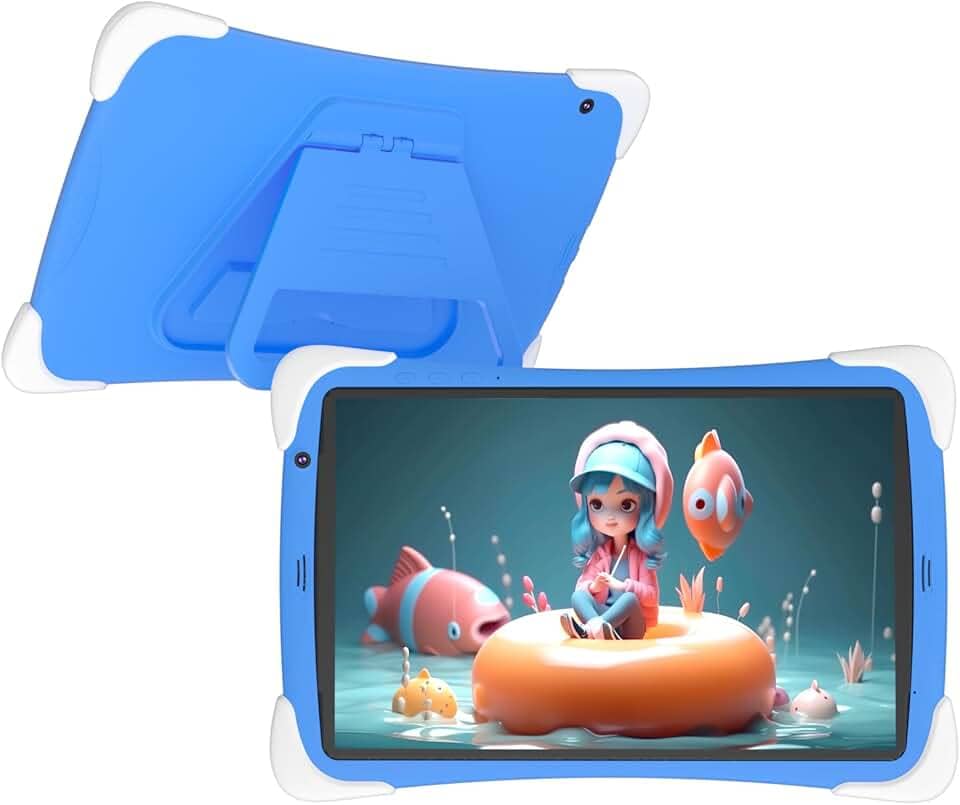 Tablet infantil infantil de 10 polegadas Android 12 para crianças, tablet de 32 GB para meninos e meninas, 2 GB de RAM, WiFi, câmera dupla, tela de proteção ocular IPS de 10,1 polegadas, aplicativo de