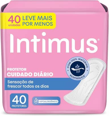 Intimus - Protetor Diário sem Perfume, 40 unidades - Leve 40 Pague 30