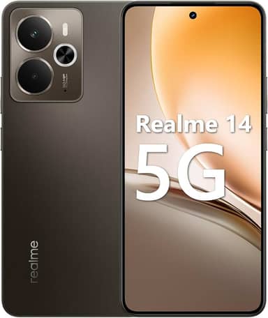 Smartphone Realme 14 5G 12 GB de RAM/256GB, /Tela 6.67"/120Hz Ultra-smooth, NFC - Storm Titanium