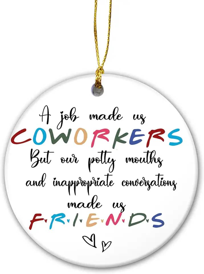 Enfeite de Natal para colegas de trabalho | A Job Made Us Coworkers - Ornamento engraçado para colegas de trabalho, presente surpresa engraçado para colegas, presente para amigos de trabalho,
