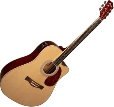 Violão eletroacústico Dreadnought cutaway aço Natural satin MD-18 Memphis