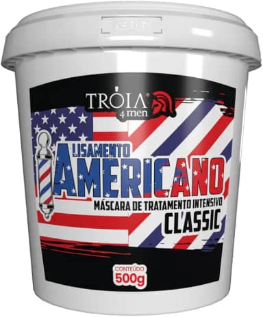 Alisamento Americano Classic 500g - Troia Hair 4Man: Alisamento Profissional Rápido