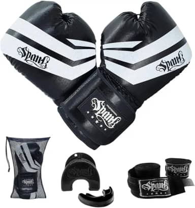 Kit Luva De Boxe Comfy Spank Protetor Bucal Bandagem 3 Metros