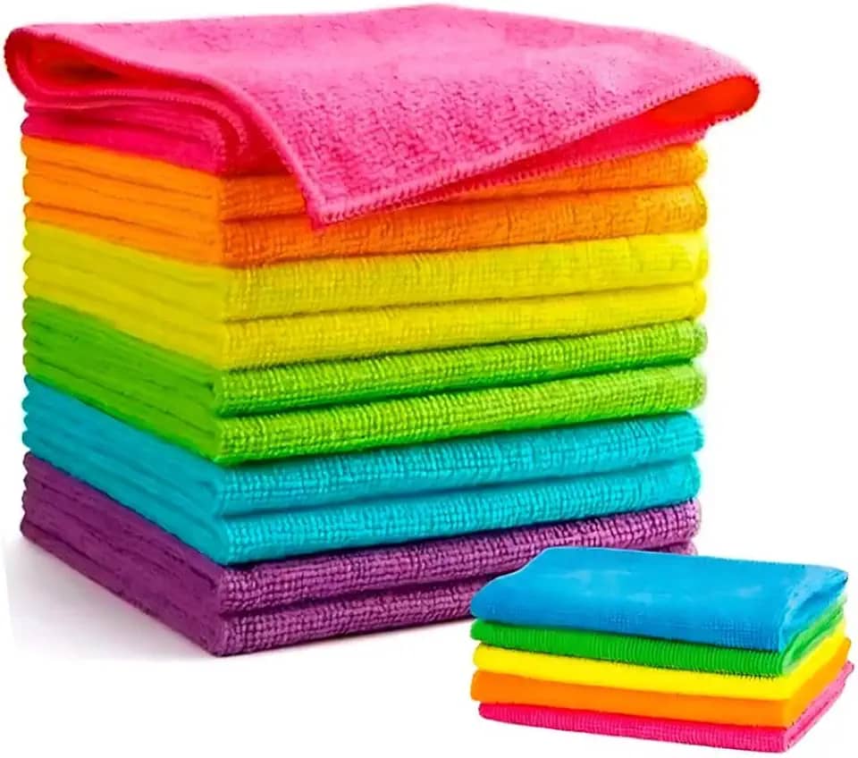 Pano de Microfibra Kit Com 5 unidades, Não Solta Fiapos e Pelinhos, Não Risca, Perfeito Para Lavagem de Carros, Multiuso, Lavável, Reutilizável, Limpeza, Automotivo, Vidro, Doméstica, Limpa Espelho