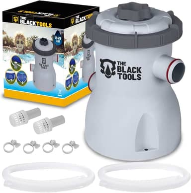 Bomba Filtrante para Piscina 1250L/h The Black Tools TBT-006 – Para Piscinas Infláveis e Estruturais, 127V, Com Filtro e Mangueiras