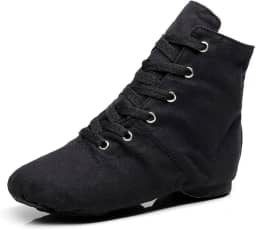 Soho Canvas Cadarço Sapatos de Dança Flat Practice Preto Vermelho Jazz Dança Botas para Homens e Mulheres