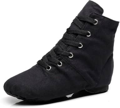 Soho Canvas Cadarço Sapatos de Dança Flat Practice Preto Vermelho Jazz Dança Botas para Homens e Mulheres