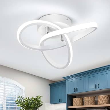 BEMMY Luminária de Teto, Lustre, Quarto, Cozinha, Sala de Estar, Decoração, Lustre Regulável, 3 Cores de Luz Ajustáveis, 85-265V (Branco)