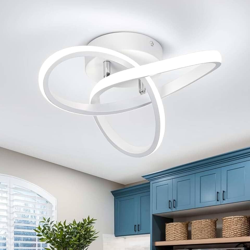 BEMMY Luminária de Teto, Lustre, Quarto, Cozinha, Sala de Estar, Decoração, Lustre Regulável, 3 Cores de Luz Ajustáveis, 85-265V (Branco)