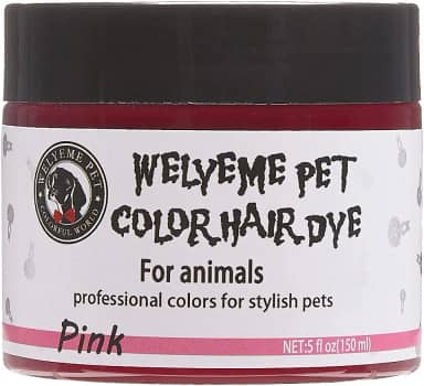 WELYEME Tintura de pelo de cachorro - permanente, profissional, cor rosa brilhante para cães e cavalos
