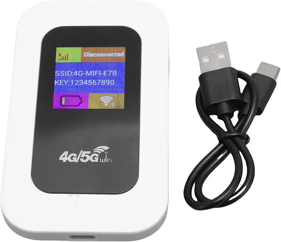 GOWENIC Hotspot Móvel Wi -Fi LTE 4G, Ponto de Acesso WiFi Mobile, Dispositivo de Acesso WiFi de Alta Velocidade de 300 Mbps de Alta Velocidade, Roteador Portátil de Rede Sem Fio Com