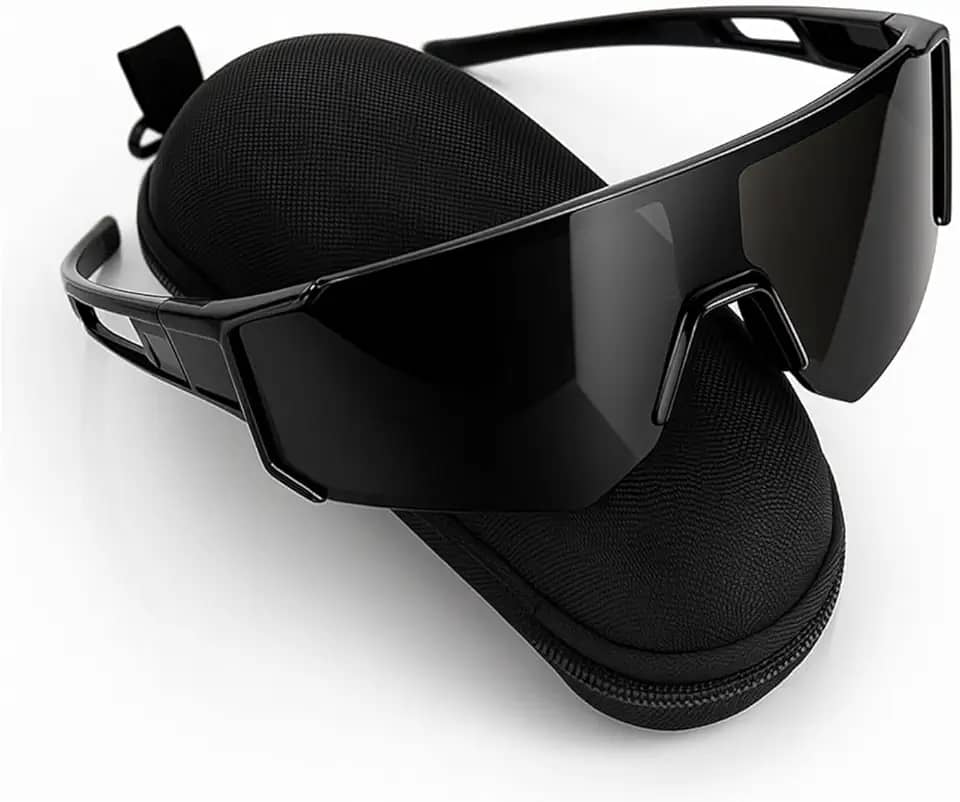 Óculos Ciclismo Corrida Esportivo Bike Mtb Protecao Uv Beach Preto