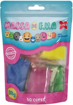 Massa De Eva 10 Cores Sor.P/Artesanato 5g. - 01 Unidade, Make+, 13022, Multicor