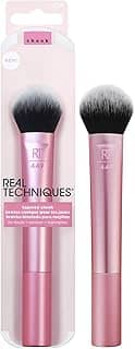 REAL TECHNIQUES Pincel de maquiagem afunilado para bochecha, para blush, iluminador ou pó solto, cerdas macias, aplicação de maquiagem precisa, 1 unidade, rosa