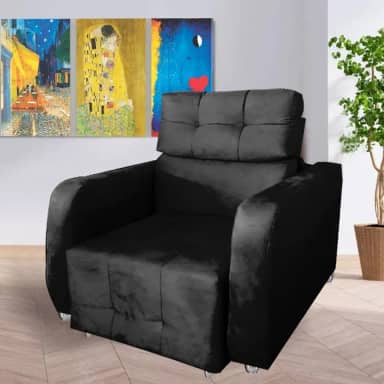 Poltrona Retratil e Reclinavel Safira Preto